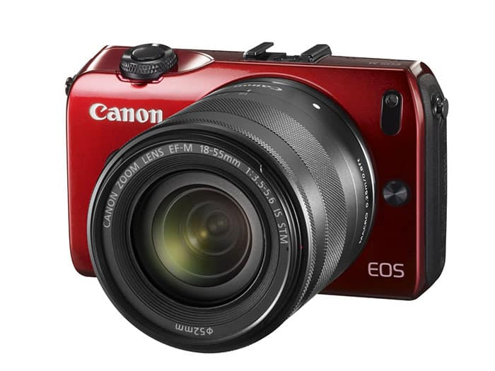 canon EOS M roja - cámara EVIL