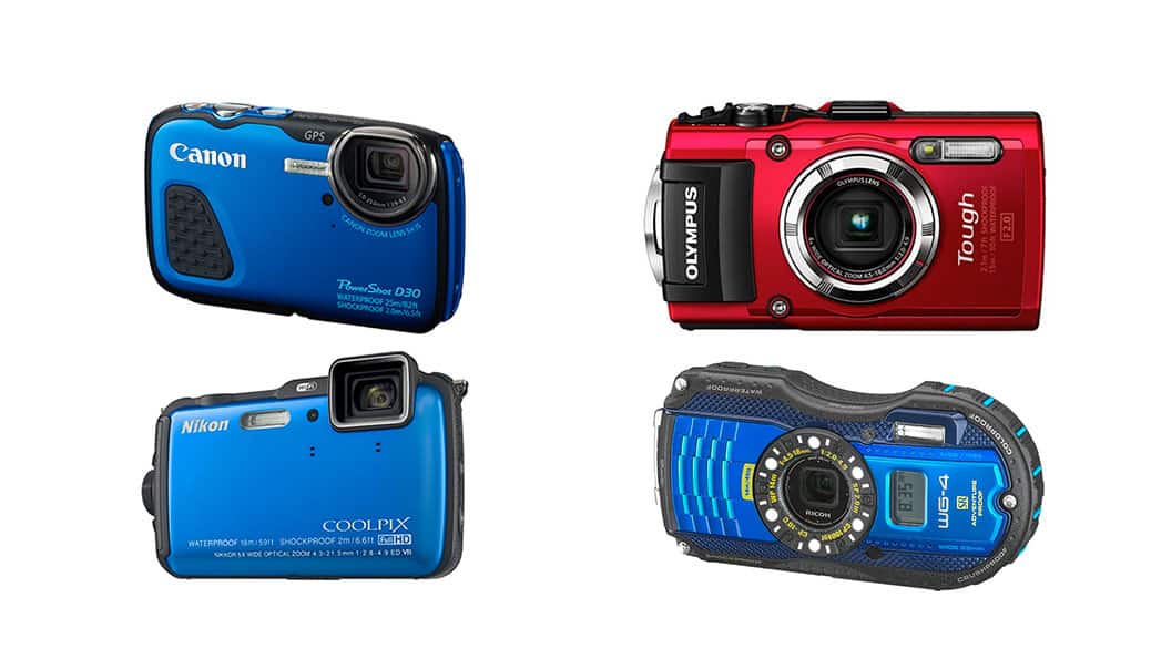 Las mejores cámaras sumergibles en 2014: Canon PowerShot D30, Nikon Coolpix AW120, Olympus Tough TG-3 vs Ricoh WG-4 GPS