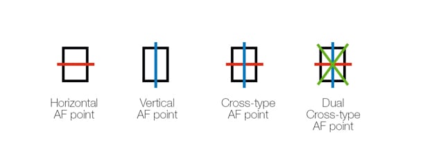 Tipos de puntos AF (autofocus)