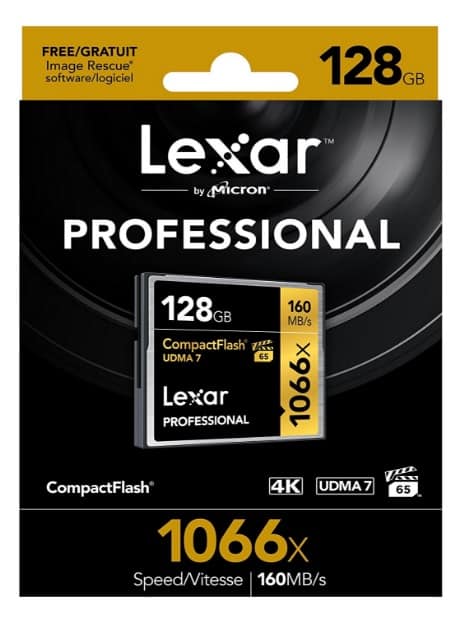 Lexar Professional - Tarjeta de memoria CompactFlash 1066x de 128 GB