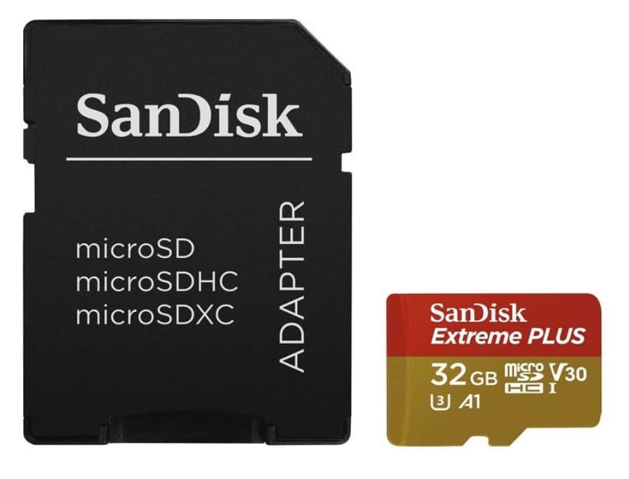 Tarjeta de memoria SanDisk Extreme PLUS 32 GB microSDHC para Smartphone, tabletas y cámaras MIL + adaptador SD, velocidad de lectura hasta 100 MB/s, Clase 10, U3, V30 y A1
