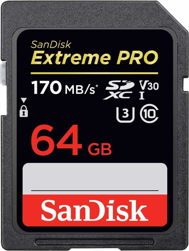 SanDisk Extreme PRO SDXC UHS-I: Tarjeta de Memoria SDXC de 64 GB, 4k, hasta 170 MB/s, Class 10, U3 y V30