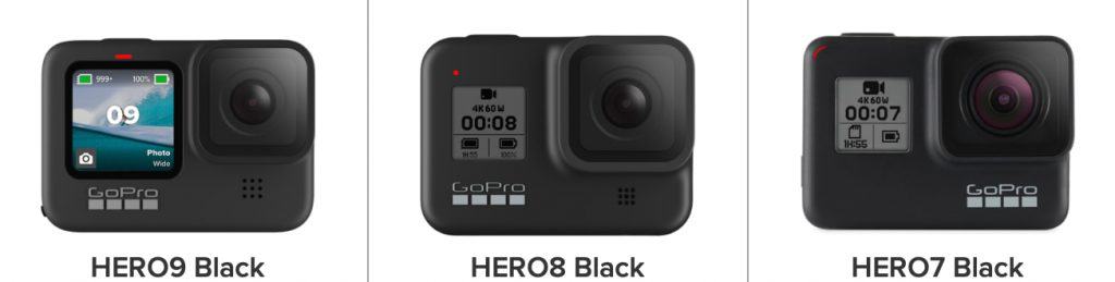 Comparativa de características: GoPro HERO9 Black vs GoPro HERO8 Black vs GoPro HERO7 Black
