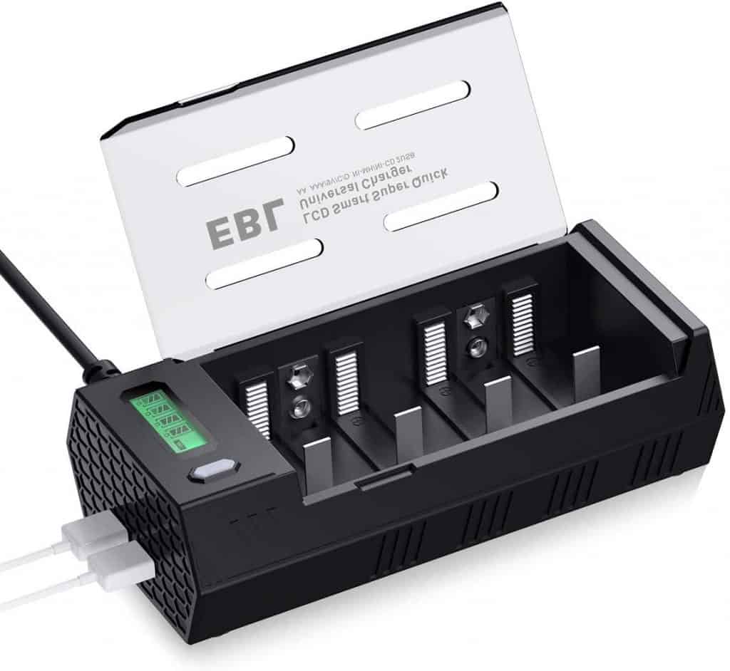 EBL 908 Cargador de Pilas para AA AAA C D 9V Ni-MH Ni-CD