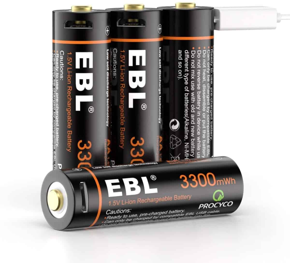 EBL Cargador de batería AA AAA con pilas AA 2800mAh 4 unidades y batería  doble AA recargable 2500mAh 10 unidades