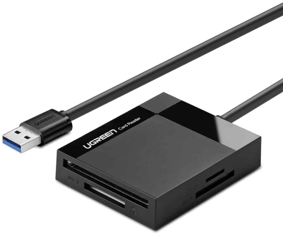 Lector de tarjetas de memoria USB 3.0 de UGREEN (SD/ Micro SD/ TF/ SDXC/ SDHC/ MMC/ CFI/Ultra II CF/Extreme CF/MS)