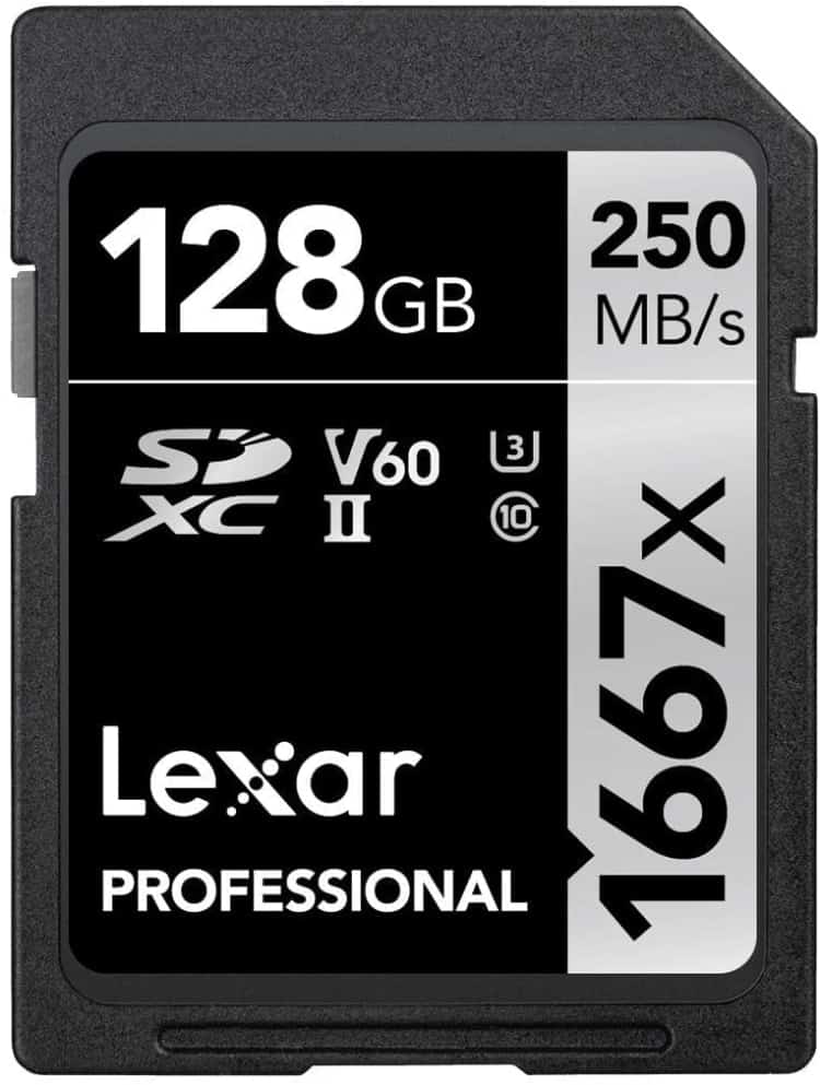 Lexar Professional Class 10 UHS-II 1667X de 128GB. Para fotógrafos profesionales.