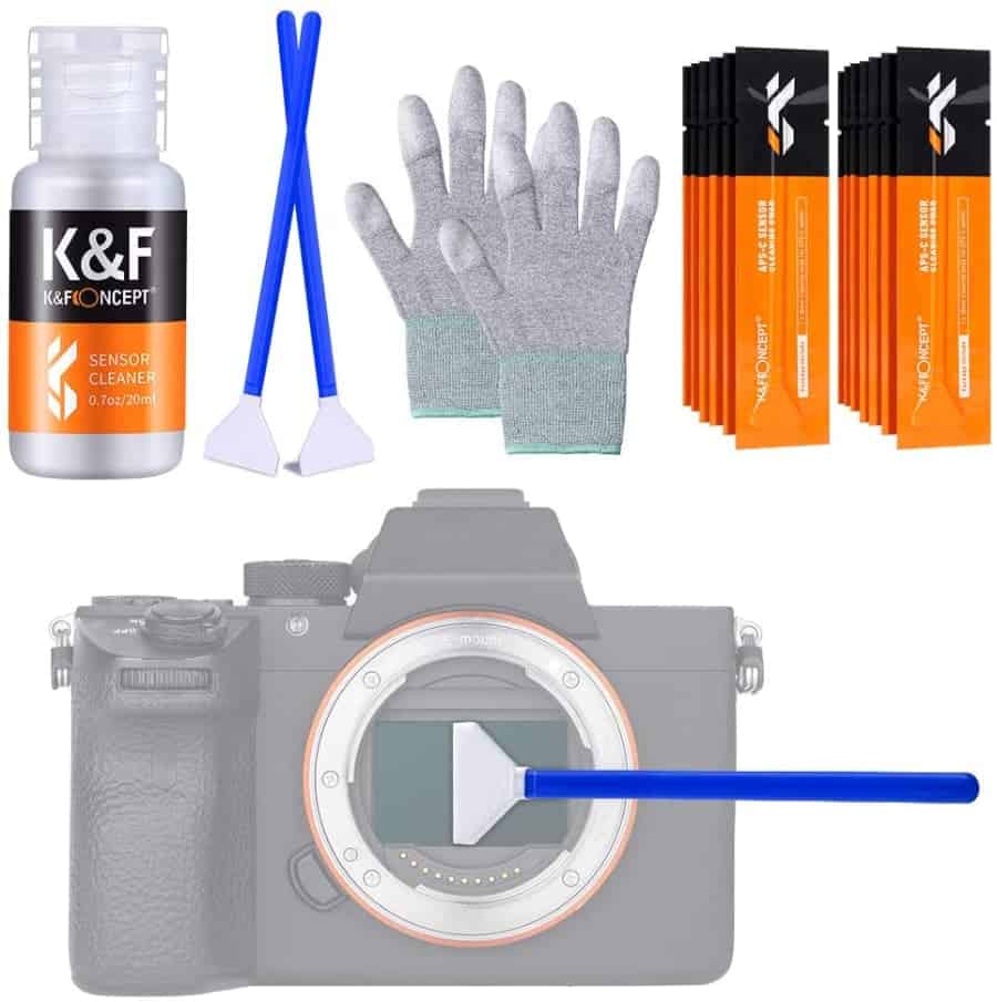 K&F Concept- Kit de limpieza sensor Full Frame o Sensor APS-C