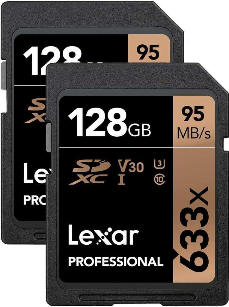 Lexar Professional - Tarjeta de Memoria 633x SDHC de 128 GB (2 tarjetas)